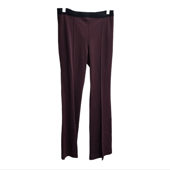 Helmut Lang Pants - HELMUT LANG Ponte Kick Flare Bootcut Pants Maroon HLW32155